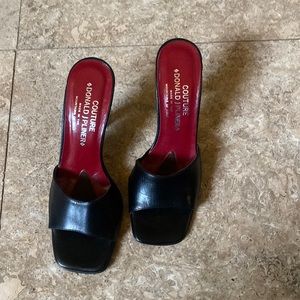 Donald J Pliner Couture Black slip sandal Heel